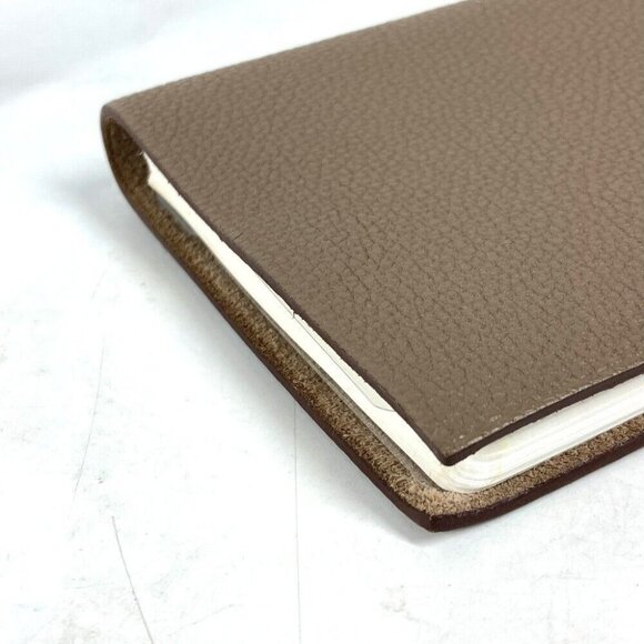 HERMES Notebook cover Yuris PM stationery Taurillon Clemence Etoupe gray - Picture 6 of 16